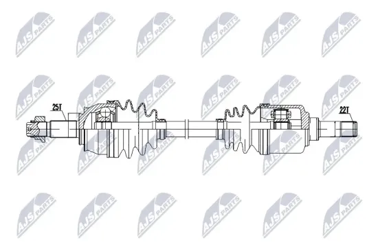 Antriebswelle Vorderachse links NTY NPW-FT-083 Bild Antriebswelle Vorderachse links NTY NPW-FT-083