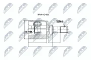 Gelenksatz, Antriebswelle Vorderachse links NTY NPW-HD-001