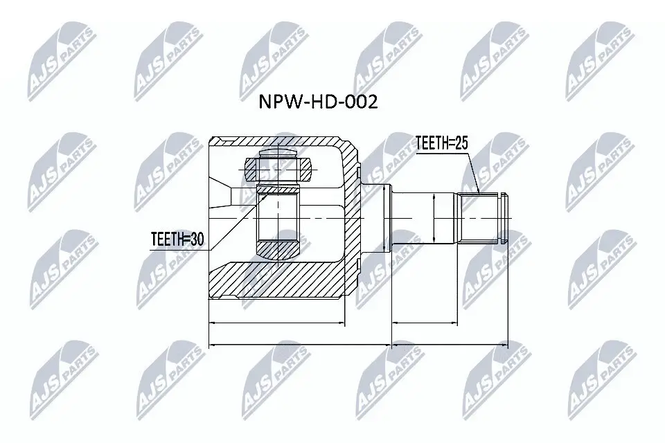 Gelenksatz, Antriebswelle NTY NPW-HD-002