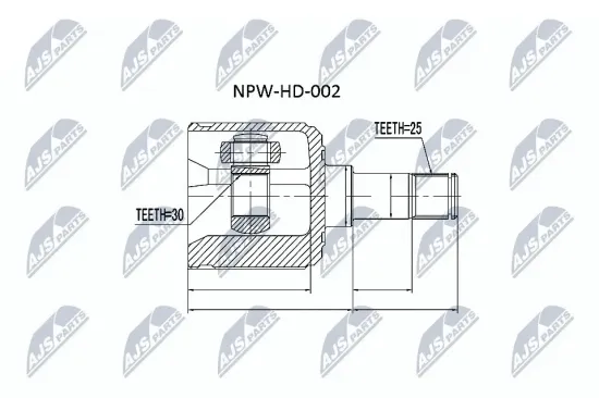 Gelenksatz, Antriebswelle NTY NPW-HD-002 Bild Gelenksatz, Antriebswelle NTY NPW-HD-002