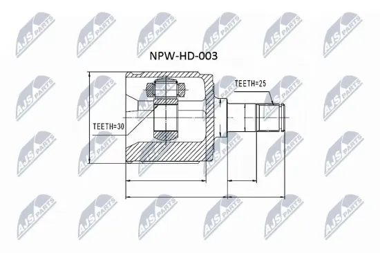 Gelenksatz, Antriebswelle NTY NPW-HD-003 Bild Gelenksatz, Antriebswelle NTY NPW-HD-003