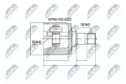 Gelenksatz, Antriebswelle NTY NPW-HD-020