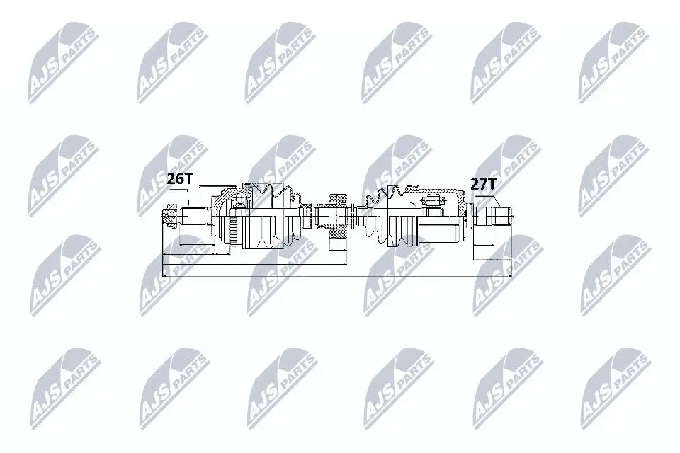 Antriebswelle Vorderachse NTY NPW-HD-025