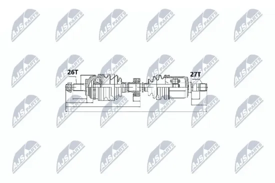 Antriebswelle Vorderachse NTY NPW-HD-025 Bild Antriebswelle Vorderachse NTY NPW-HD-025