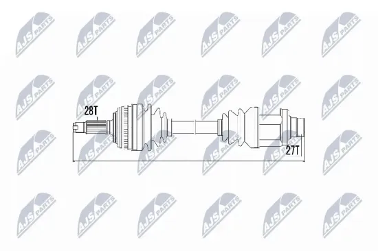 Antriebswelle Vorderachse Vorderachse rechts NTY NPW-HD-036 Bild Antriebswelle Vorderachse Vorderachse rechts NTY NPW-HD-036