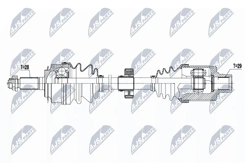 Antriebswelle Vorderachse rechts NTY NPW-HD-044