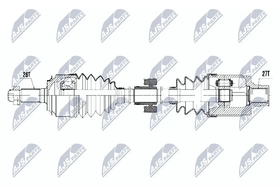Antriebswelle Vorderachse NTY NPW-HD-047