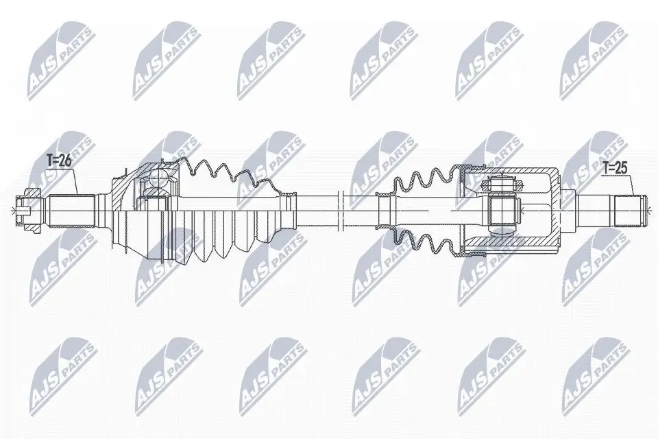 Antriebswelle Vorderachse links NTY NPW-HD-052