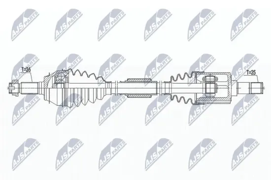 Antriebswelle Vorderachse links NTY NPW-HD-054 Bild Antriebswelle Vorderachse links NTY NPW-HD-054