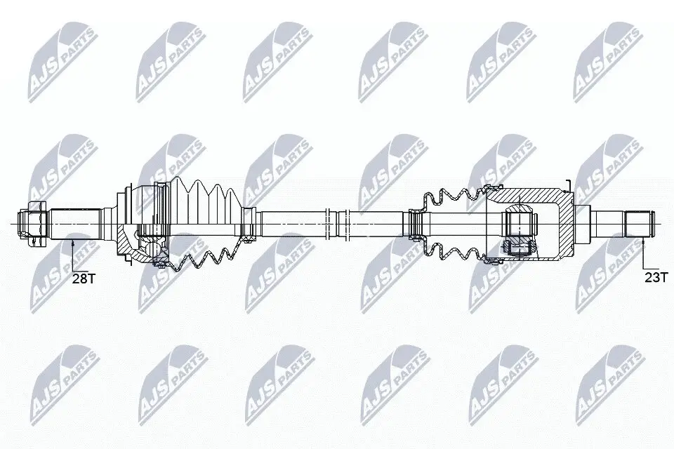 Antriebswelle Hinterachse rechts NTY NPW-HD-068