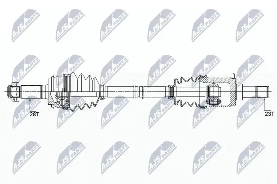 Antriebswelle Hinterachse rechts NTY NPW-HD-068 Bild Antriebswelle Hinterachse rechts NTY NPW-HD-068