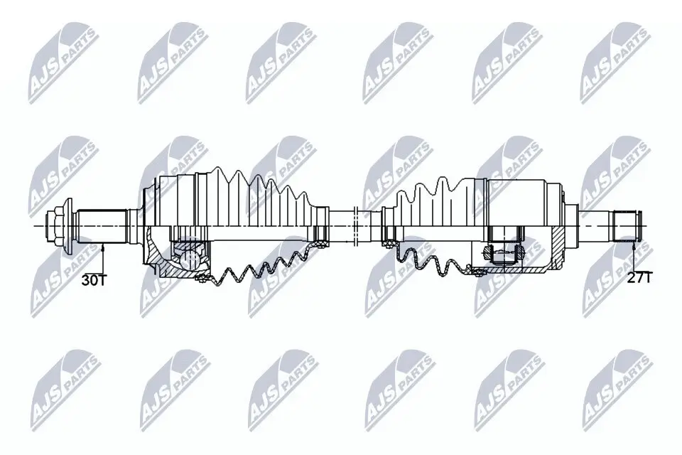 Antriebswelle Vorderachse links NTY NPW-HD-071