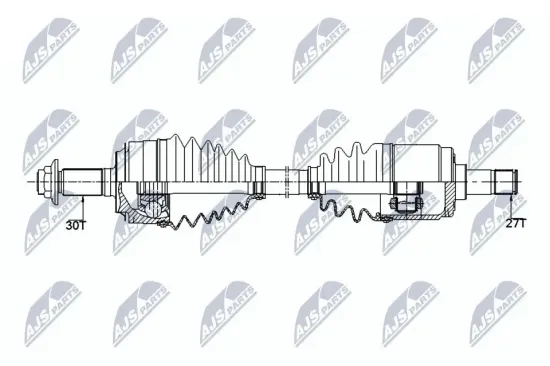 Antriebswelle Vorderachse links NTY NPW-HD-071 Bild Antriebswelle Vorderachse links NTY NPW-HD-071