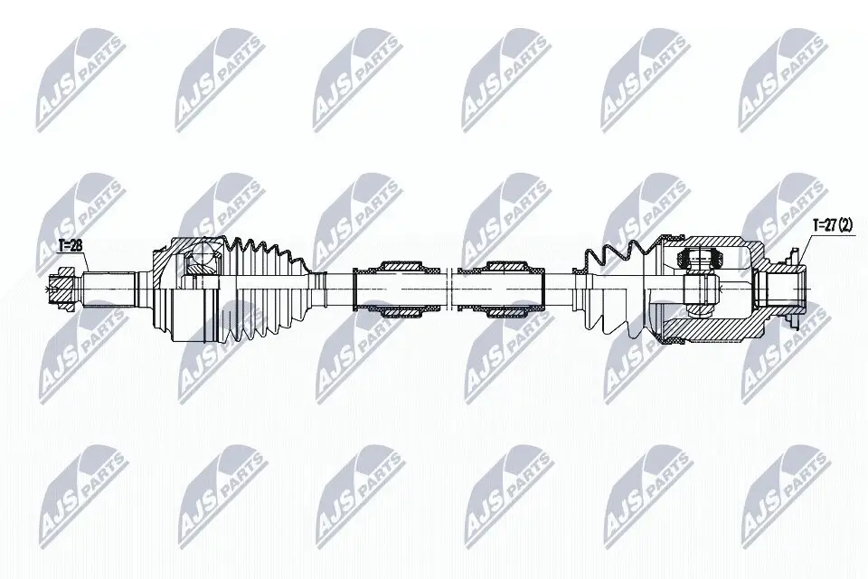 Antriebswelle Vorderachse links NTY NPW-HD-075