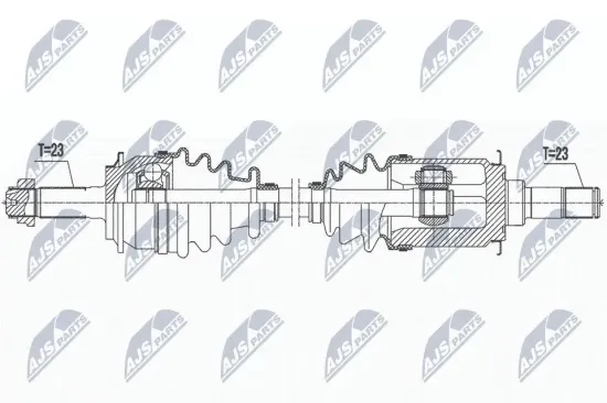 Antriebswelle Hinterachse rechts NTY NPW-HD-079 Bild Antriebswelle Hinterachse rechts NTY NPW-HD-079