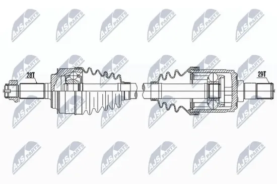 Antriebswelle Vorderachse links NTY NPW-HD-081 Bild Antriebswelle Vorderachse links NTY NPW-HD-081