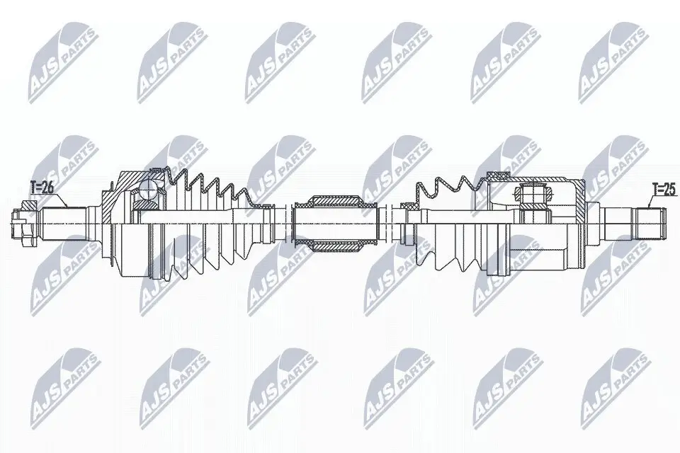 Antriebswelle Vorderachse rechts NTY NPW-HD-090