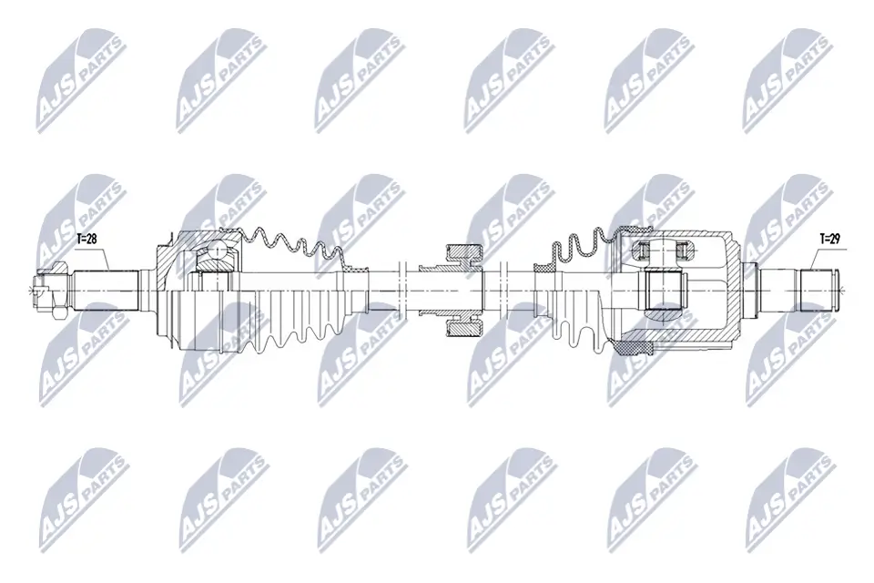 Antriebswelle Vorderachse links NTY NPW-HD-104