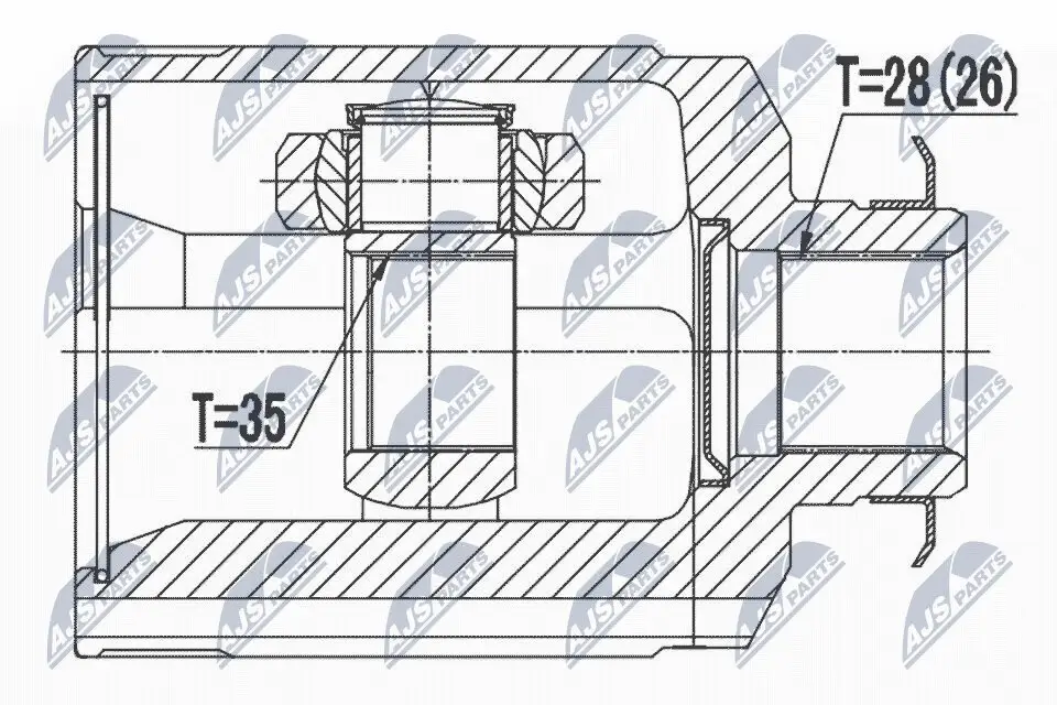 Gelenksatz, Antriebswelle NTY NPW-HY-524