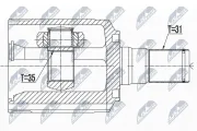 Gelenksatz, Antriebswelle NTY NPW-HY-525