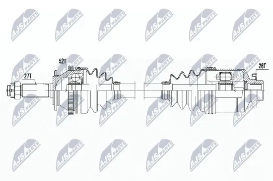 Antriebswelle Vorderachse Vorderachse rechts NTY NPW-HY-526 Bild Antriebswelle Vorderachse Vorderachse rechts NTY NPW-HY-526