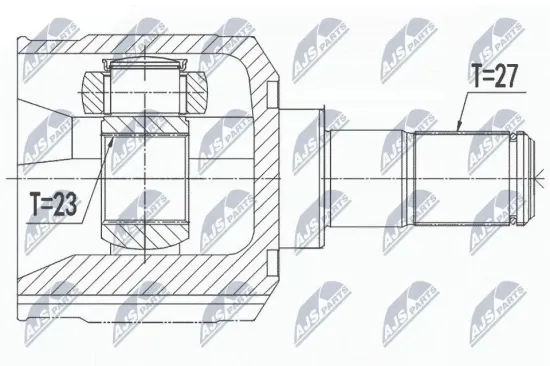 Gelenksatz, Antriebswelle getriebeseitig Hinterachse Hinterachse links Hinterachse rechts NTY NPW-HY-531 Bild Gelenksatz, Antriebswelle getriebeseitig Hinterachse Hinterachse links Hinterachse rechts NTY NPW-HY-531