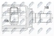 Gelenksatz, Antriebswelle Vorderachse getriebeseitig NTY NPW-HY-536