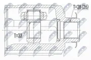 Gelenksatz, Antriebswelle Vorderachse rechts NTY NPW-HY-544