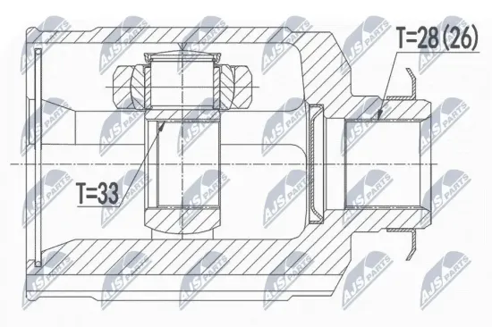 Gelenksatz, Antriebswelle NTY NPW-HY-544 Bild Gelenksatz, Antriebswelle NTY NPW-HY-544