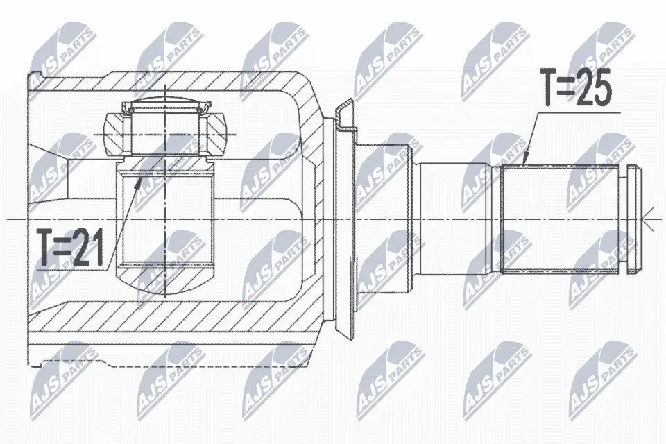 Antriebswelle Vorderachse rechts NTY NPW-HY-548