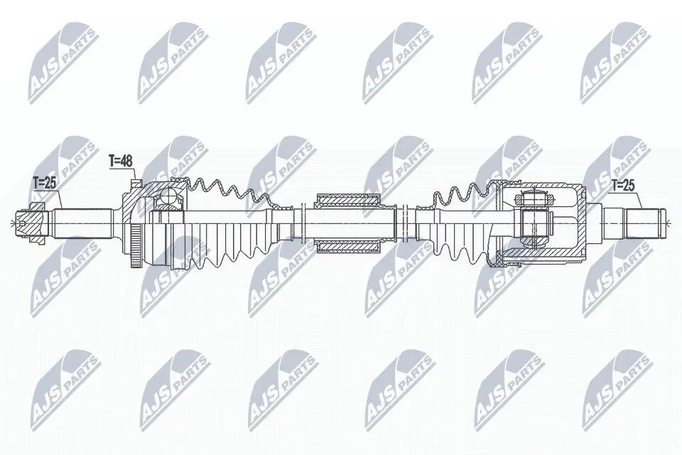 Antriebswelle Vorderachse rechts NTY NPW-HY-553