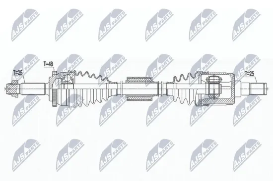 Antriebswelle Vorderachse rechts NTY NPW-HY-553 Bild Antriebswelle Vorderachse rechts NTY NPW-HY-553