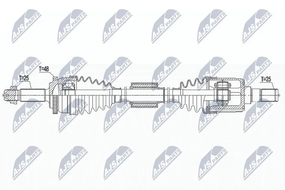 Antriebswelle Vorderachse links NTY NPW-HY-555