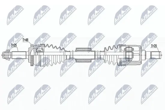 Antriebswelle Vorderachse links NTY NPW-HY-555 Bild Antriebswelle Vorderachse links NTY NPW-HY-555