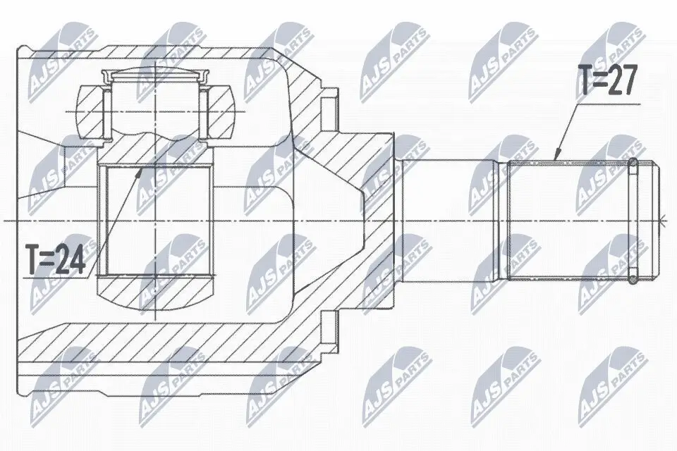 Antriebswelle Vorderachse Vorderachse links Vorderachse rechts NTY NPW-HY-558