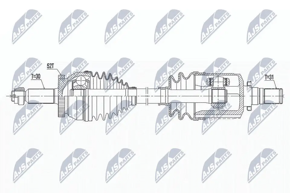 Antriebswelle Vorderachse links NTY NPW-HY-561