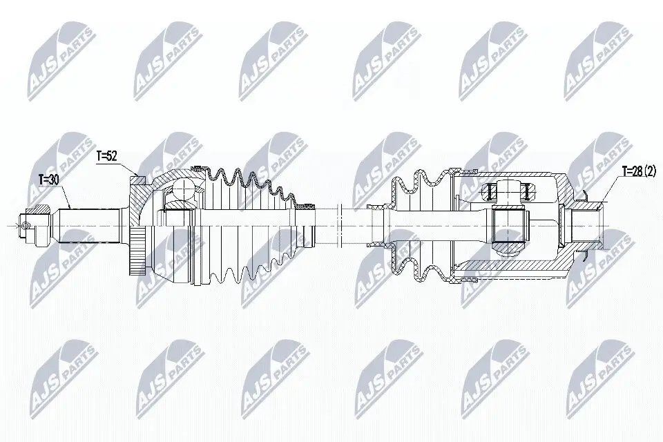 Antriebswelle Vorderachse rechts NTY NPW-HY-563