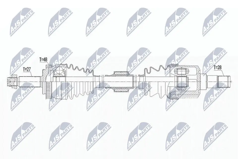 Antriebswelle Vorderachse rechts NTY NPW-HY-571