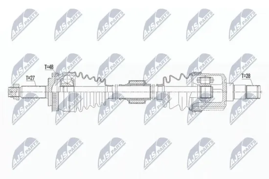 Antriebswelle Vorderachse rechts NTY NPW-HY-571 Bild Antriebswelle Vorderachse rechts NTY NPW-HY-571