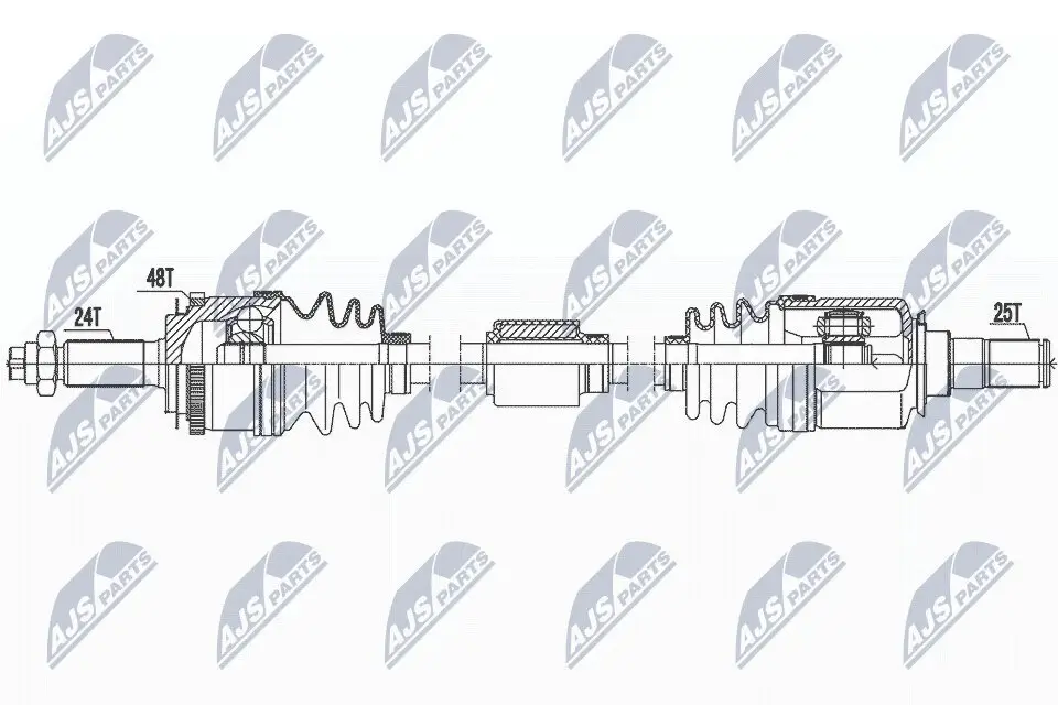 Antriebswelle Vorderachse rechts NTY NPW-HY-587