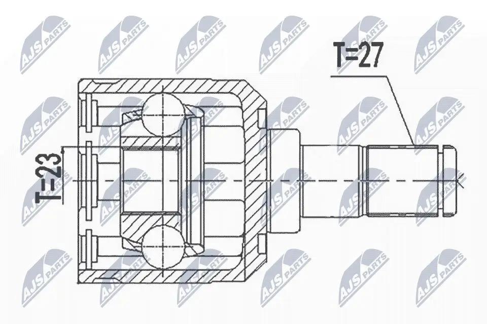 Gelenksatz, Antriebswelle Hinterachse beidseitig NTY NPW-HY-596