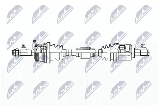 Antriebswelle Vorderachse rechts NTY NPW-HY-605 Bild Antriebswelle Vorderachse rechts NTY NPW-HY-605