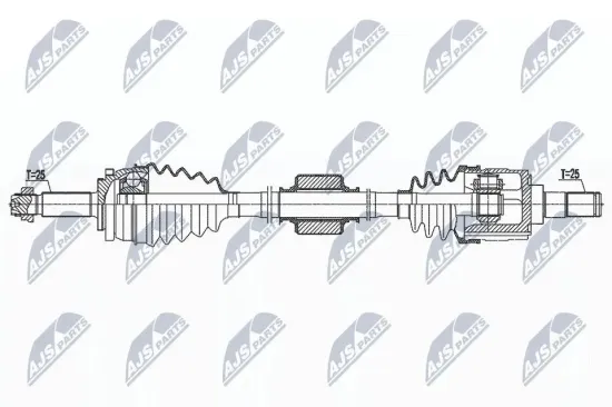 Antriebswelle Vorderachse rechts NTY NPW-HY-617 Bild Antriebswelle Vorderachse rechts NTY NPW-HY-617