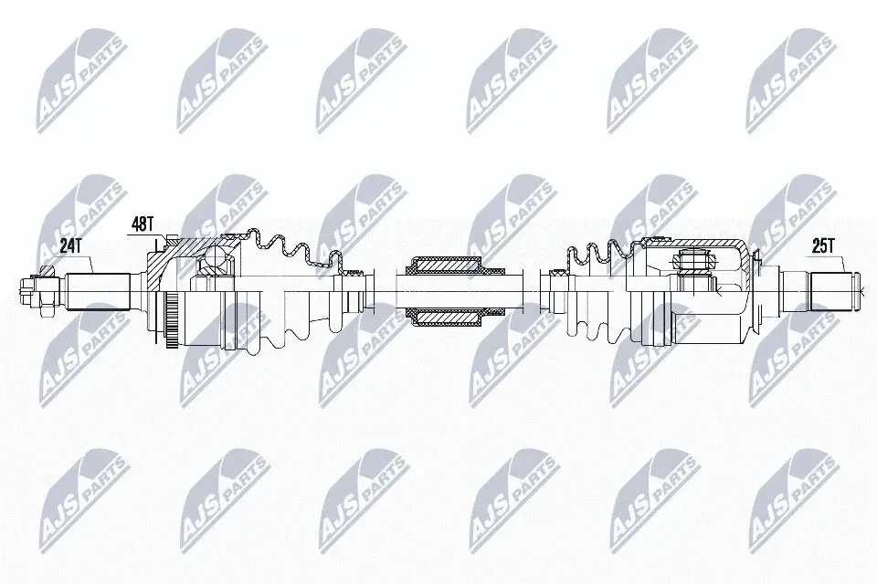 Antriebswelle Vorderachse rechts NTY NPW-HY-622