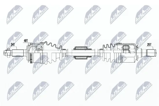 Antriebswelle Vorderachse rechts NTY NPW-HY-622 Bild Antriebswelle Vorderachse rechts NTY NPW-HY-622