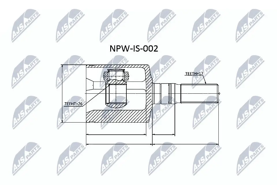 Gelenksatz, Antriebswelle NTY NPW-IS-002