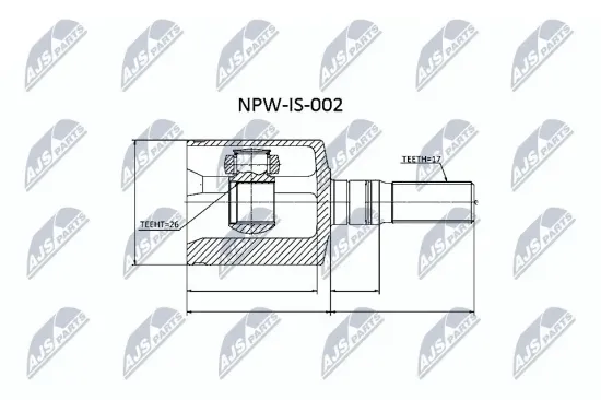 Gelenksatz, Antriebswelle NTY NPW-IS-002 Bild Gelenksatz, Antriebswelle NTY NPW-IS-002