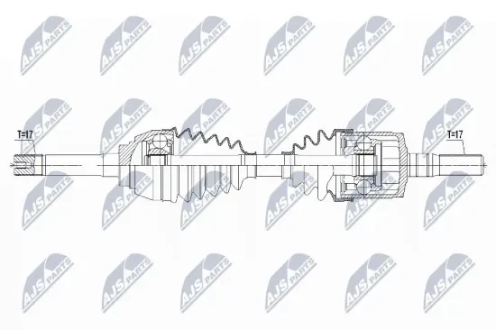 Antriebswelle Vorderachse Vorderachse links Vorderachse rechts NTY NPW-IS-005 Bild Antriebswelle Vorderachse Vorderachse links Vorderachse rechts NTY NPW-IS-005