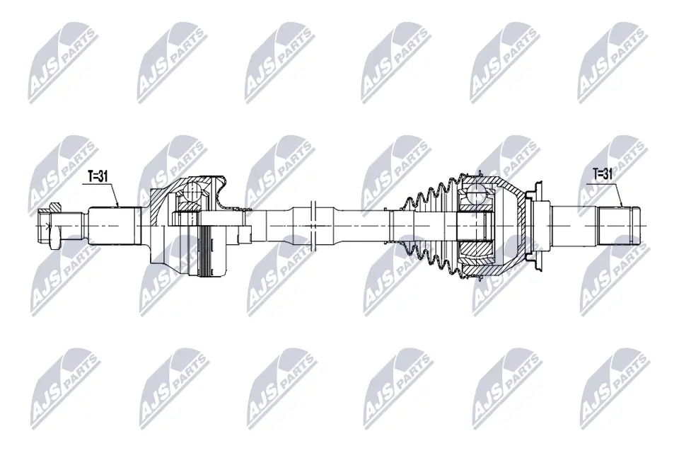 Antriebswelle Hinterachse links NTY NPW-JG-014