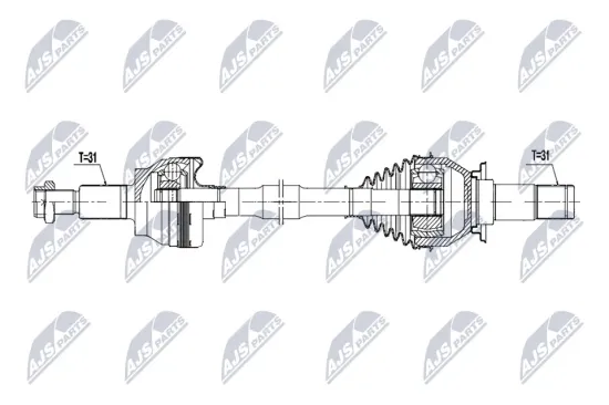 Antriebswelle Hinterachse links NTY NPW-JG-014 Bild Antriebswelle Hinterachse links NTY NPW-JG-014
